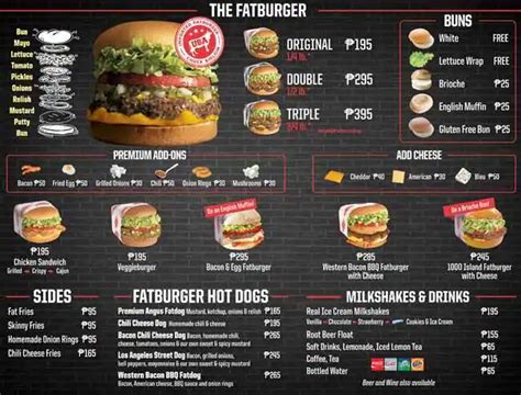 fatburger menu|Fatburger, Glorietta Complex, Makati City .